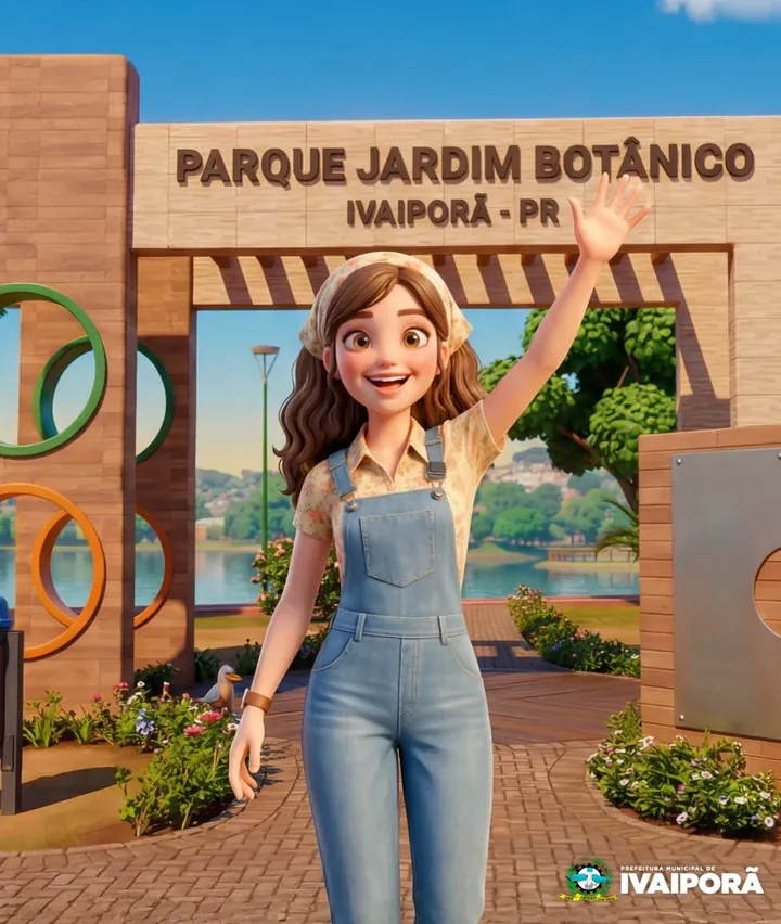 IVA, mascote do QRcity em Ivaiporã, no Jardim Botânico da cidade